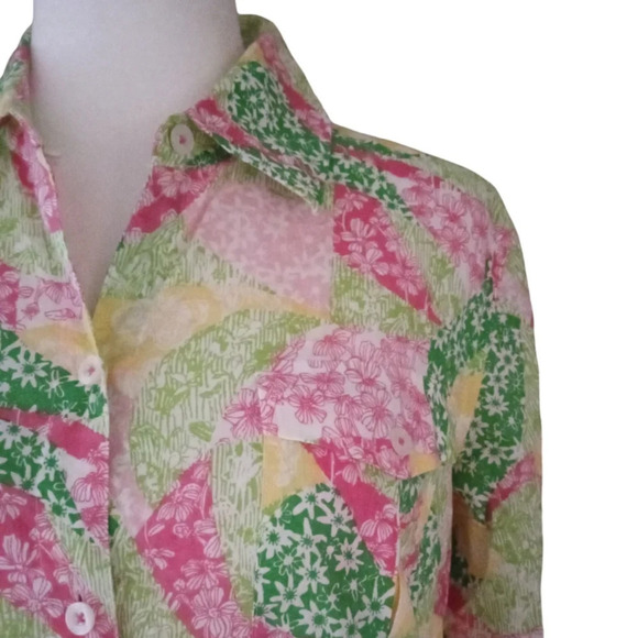 Lilly Pulitzer Long Sleeve Eliot Wing Ding of a Patch Dress Size Small Pockets - Picture 14 of 15